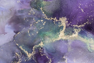 Obraz premium Original artwork photo of marble ink abstract art. High resolution photograph from exemplary original painting. Abstract painting was painted on HQ paper texture to create smooth marbling pattern.