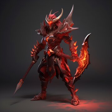 Stylized and Fantasy Hero Character - 3D Design - Dota2 Style