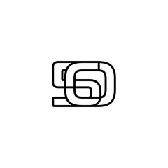 Five hundred and sixty number icon with continuous line. One line icon. Vector illustration.