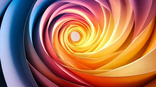 Colorful abstract swirl with vibrant gradient tones, artistic design concept