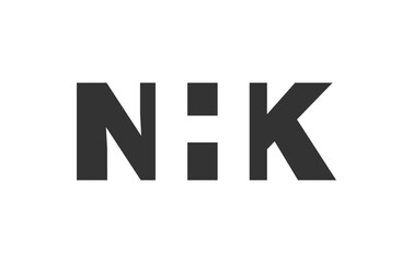 Obraz premium NHK logo design. Initial letter N H K bold font style for tech startups, consulting, corporate branding. Creative company name, headlines typography identity, trendy logotype.
