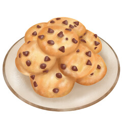 Cookies with Choco Chips Illustration