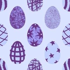 Easter seamless pattern with eggs for wallpaper and fabrics and textiles