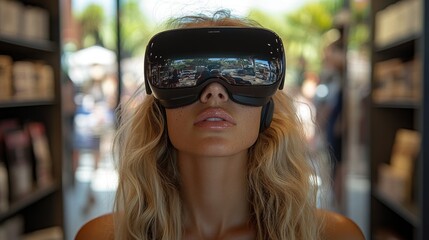 Virtual reality product launch showcasing customer engagement at a vibrant outdoor event