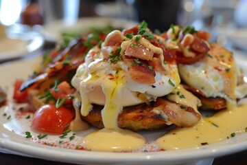 Chesapeake style eggs benedict
