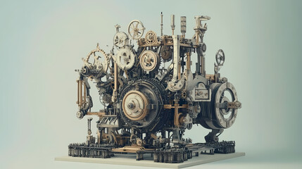 Phantasiemaschine perpetuum mobile, generative ai. Paradox. Illustration