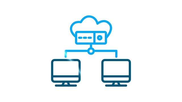 Big data animated icon. suitable for user interface, provide visual feedback, etc. animated  icon related to network, IT architecture