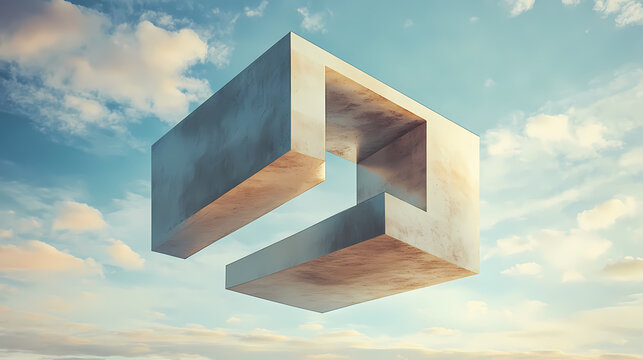Design impossible objects that defy logic and gravity,. Paradox. Illustration