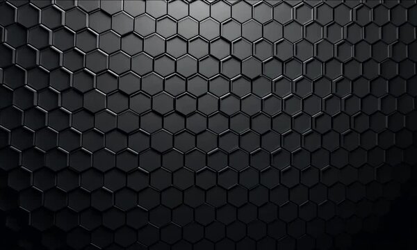 black hexagon background animation