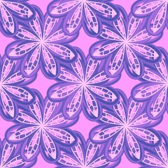 Fototapeta premium Abstract floral seamless flowers pattern for wrapping paper and fabrics and kids