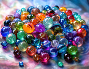 Close-Up Illustration of Glass Beads
