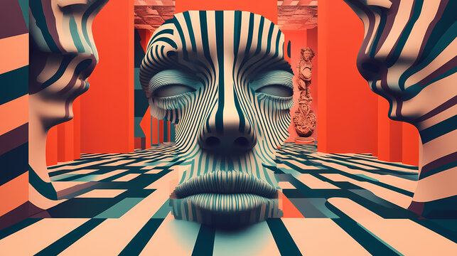 3d abstract illusions optical wonders mind bending visuals. Paradox. Illustration