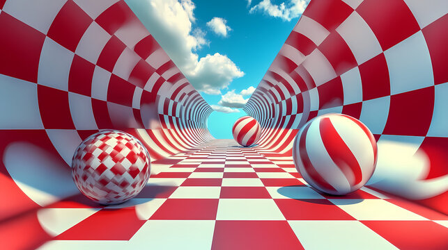3d abstract illusions optical wonders mind bending visuals. Paradox. Illustration