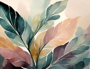 Uma Pintura Soave de Folhas