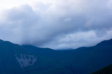 clouds over the mountains