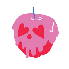 A poisoned apple. Magic, witchcraft, fairy tale.