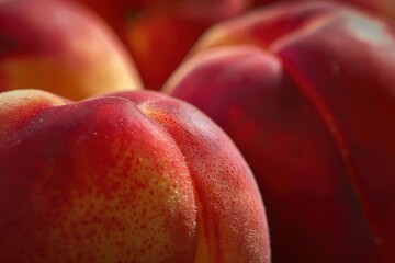 Close up peaches in background