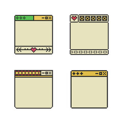 windows Ui frame pixel art