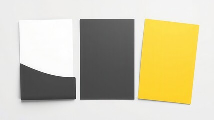 Folder die cut mock up template vector with clean and realistic design ideal for showcasing branding and marketing materials, materials, clean, design