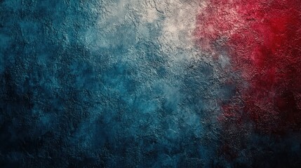Fototapeta premium Abstract textured background in blue and red hues.