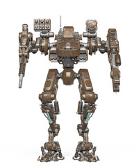 combat mech in tall pose