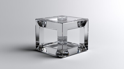 Elegant Minimalist Clear Glass Side Table