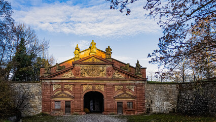 Entrance to the Marienberg Fortress. W&uuml;rzburg. Autumn Germany.