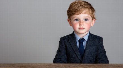 young boy in formal attire