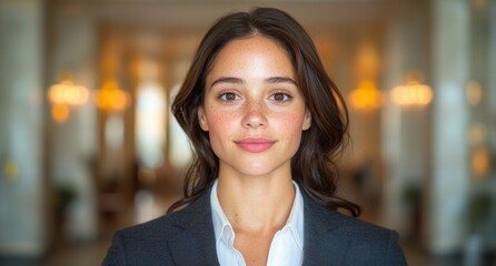 Fototapeta premium Confident young professional woman in business attire