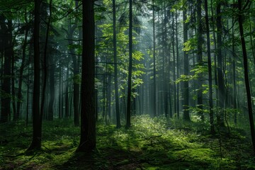 Fototapeta premium dark wooded area