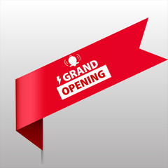  red flat web banner for grand opening sale banner and design