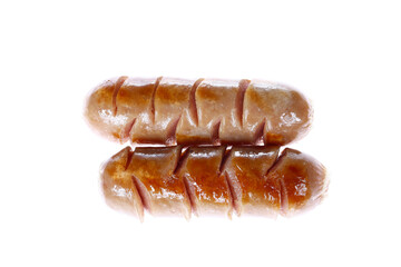 Sausages, isolated on a white background