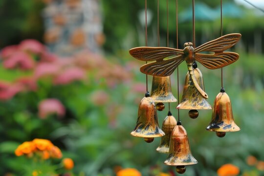 Colorful Wind Chimes For Outside With 4 Aluminum Tubes Comes With Bells
