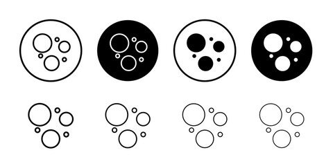 Particle icon Thin line vector illustration set