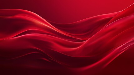 Rich red background with a soft, gradient wave pattern