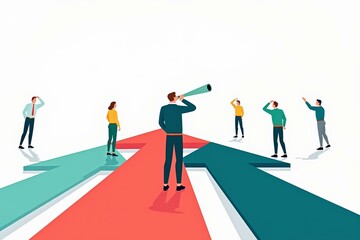 Fototapeta premium Leadership Vision: Navigating the Future with Confidence and Direction