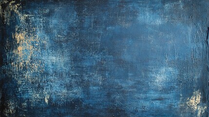 Fototapeta premium Dark Blue Grungy Distressed Canvas Background for Creative Projects