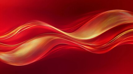 A bold red background with soft golden highlights, featuring a smooth