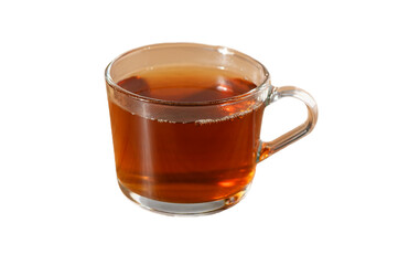 Warm cup of tea steaming gently on a table during a cozy afternoon session with friends
