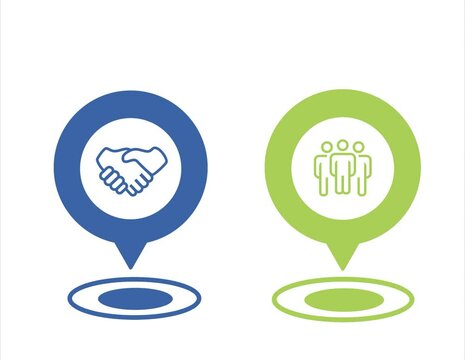 Animated bussines pin icon pack