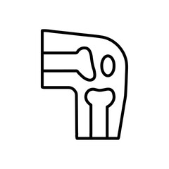 bone joint icon Flat symbol set outline