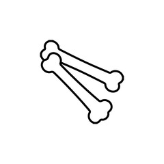 bones icon Flat symbol set outline