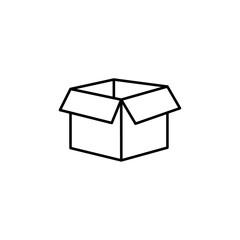 box icon Flat symbol set outline