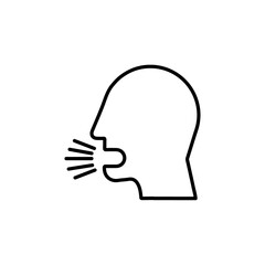 breath icon Flat symbol set outline