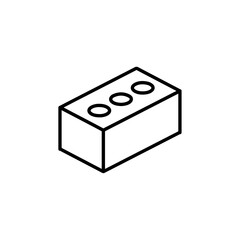 brick icon Flat symbol set outline
