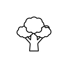 brocolli icon Flat symbol set outline