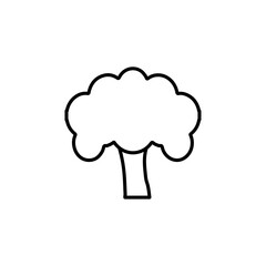 broccoli icon Flat symbol set outline