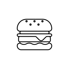 burger icon Flat symbol set outline