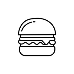 burger icon Flat symbol set outline