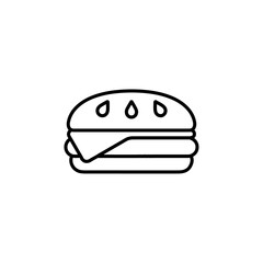 burger icon Flat symbol set outline